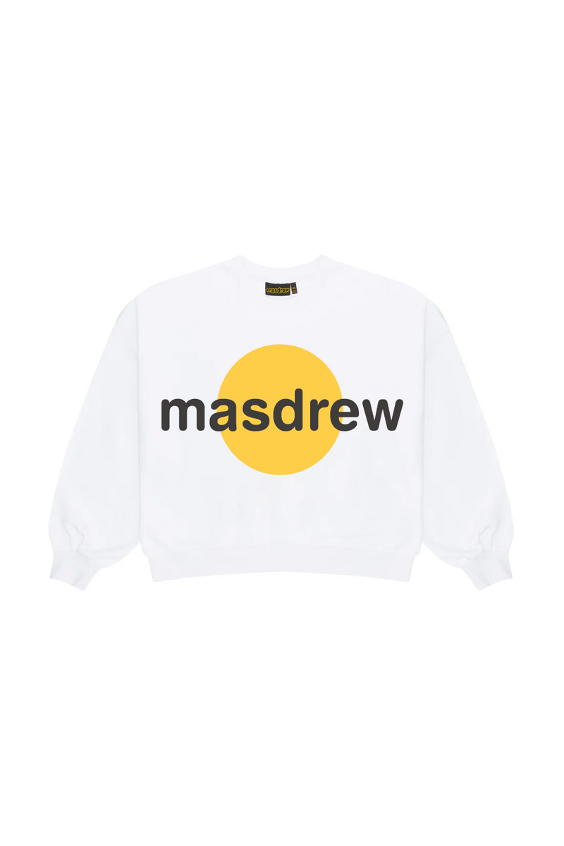 drew house infinite joy boxy トレーナー White 送料込み infinite joy boxy crewneck - white – drew house